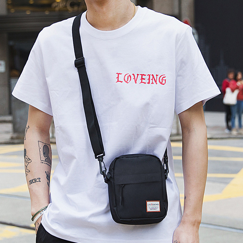 男士小包特小单肩迷你小挂包小挎包潮牌斜跨小背包轻便男生斜挎包