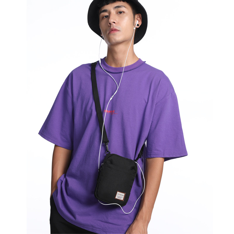 斜挎包男潮牌单肩小挎包校园原宿风简约背包女迷你小包嘻哈蹦迪包