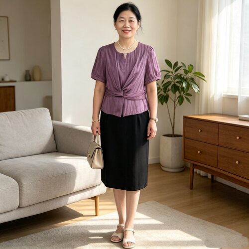 连衣裙女妈妈装夏季端庄大气裙子