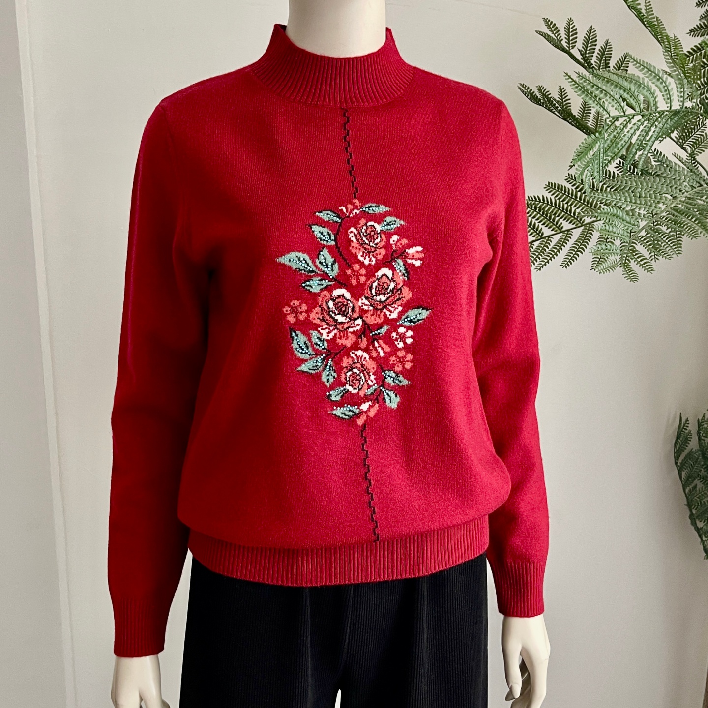 秋冬半高领毛衣中老年洋气打底衫