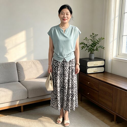 中年妈妈夏季时尚气质套装母亲节