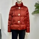 中老年短款 中年妈妈新中式 红色羽绒服女冬季 立领保暖气质棉服外套