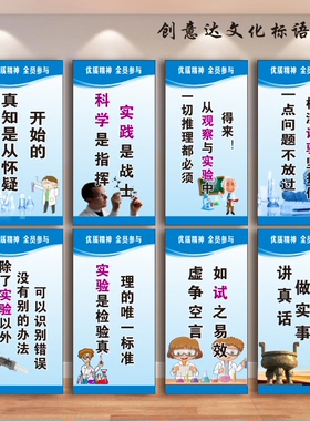 物理化学生物教室文化墙布置实验室装饰墙贴自粘标语多媒体教室画