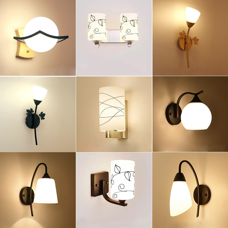 壁灯床头灯墙壁卧室简约现代创意欧式美式客厅led楼梯过道灯具