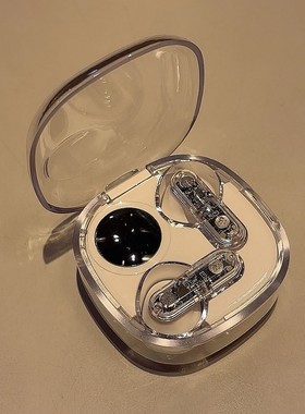 2025年透明耳机max20半入耳式蓝牙5.3学生党通用款高颜值蓝牙耳机