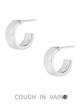 COUGH IN VAIN C形圈状基础纯银耳环