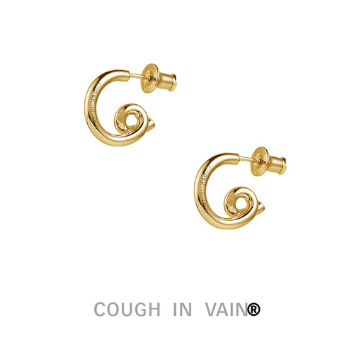 coughinvain刻字旋转耳环
