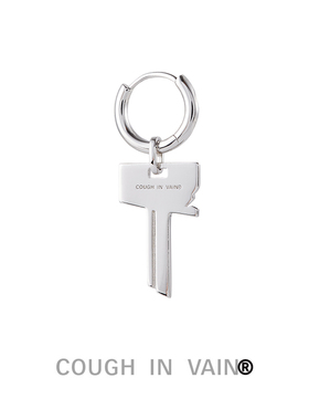 COUGH IN VAIN 碎裂异形钥匙吊坠925银耳环