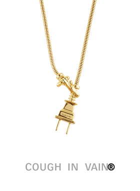 COUGH IN VAIN 插头吊坠蛇骨金属项链