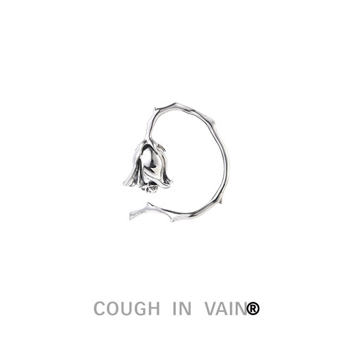 coughinvain玫瑰设计耳环