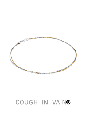 COUGH IN VAIN 金银拼色缠绕双链项链锁骨链925银