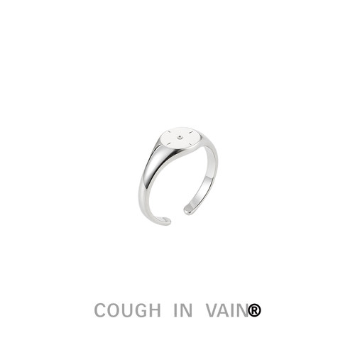 coughinvain表盘镶嵌银戒指