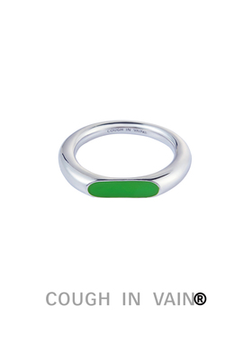 COUGH IN VAIN 珐琅刻字切面戒指女设计小众情侣对戒指环手饰品