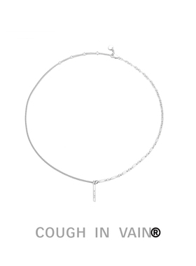 COUGH IN VAIN 不规则拼接项链925银短链锁骨链