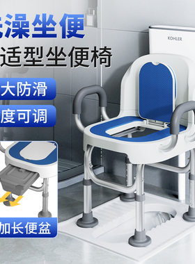 老年人床边坐便器行动不便老人病人移动马桶室内大便座椅带扶手凳