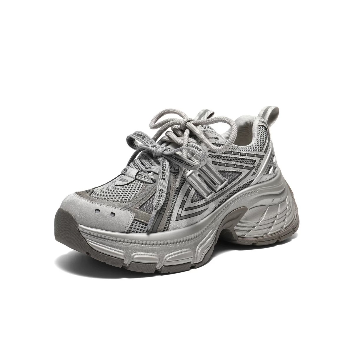 商场同款2025新款蓝鲸时尚老爹鞋女鞋厚底运动休闲鞋女E8X1DAM6