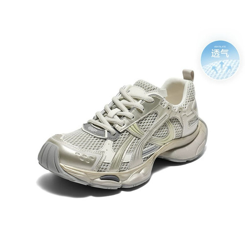 商场同款快乐星球透气网面厚底老爹鞋2025款运动休闲鞋子B2736CM5