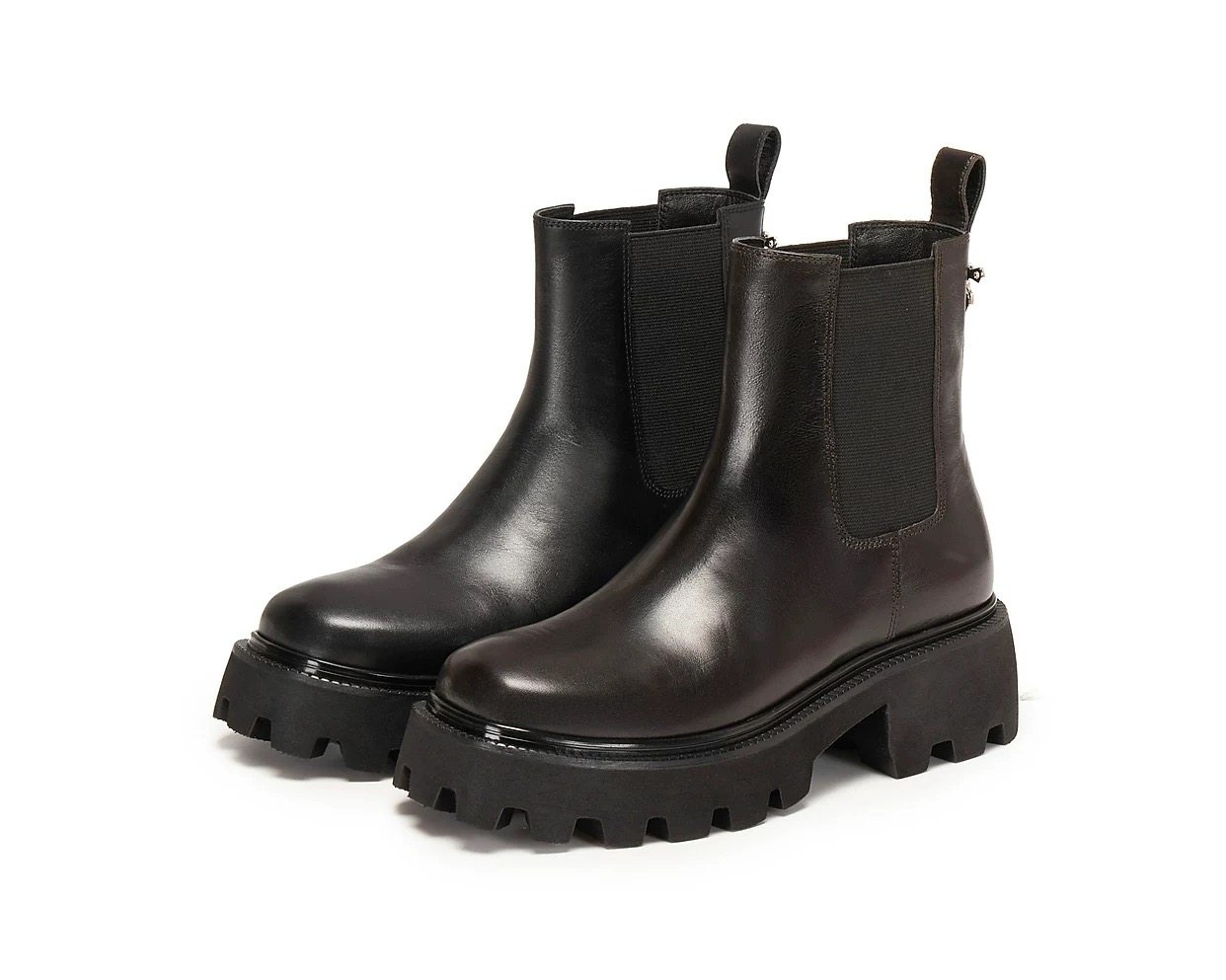 商场同款2025新英伦风棕色切尔西靴烟筒靴中靴厚底女靴子Z1455DD5