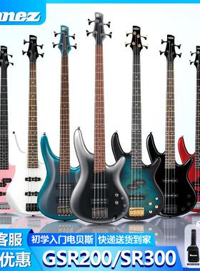 IBANEZGSR200/320贝斯SR300E/305/370四弦电贝司bass入门级