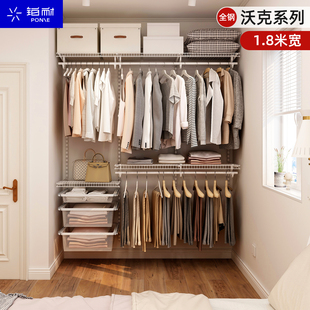 1.8米铂耐金属衣柜柜门简易衣帽间定制柜子组合diy材料拼接配件