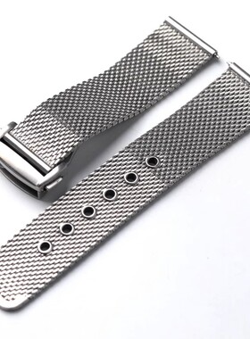 适配欧米茄 精工 水鬼米兰带钢带20mm22mm网带海马300超霸大黄蜂