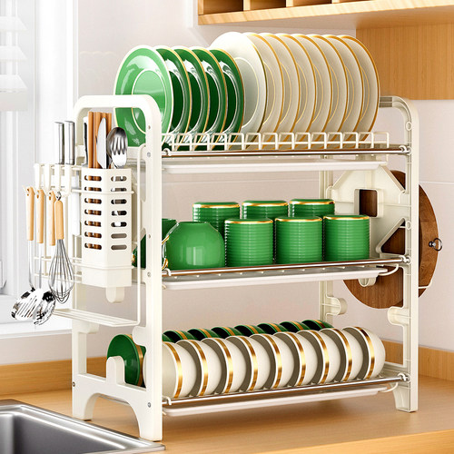 【三层大容量】沥水碗架刀架筷筒