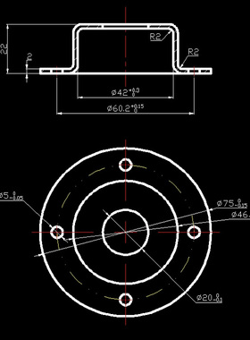 盒盖零件的冲压工艺及模具设计20070+二维图20张+文档