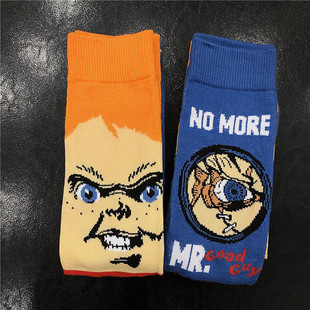 鬼娃恰吉卡通中筒袜