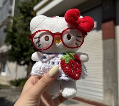 新款可爱凯蒂猫新年款kt猫毛绒玩偶玩具钥匙扣书包包挂饰礼物