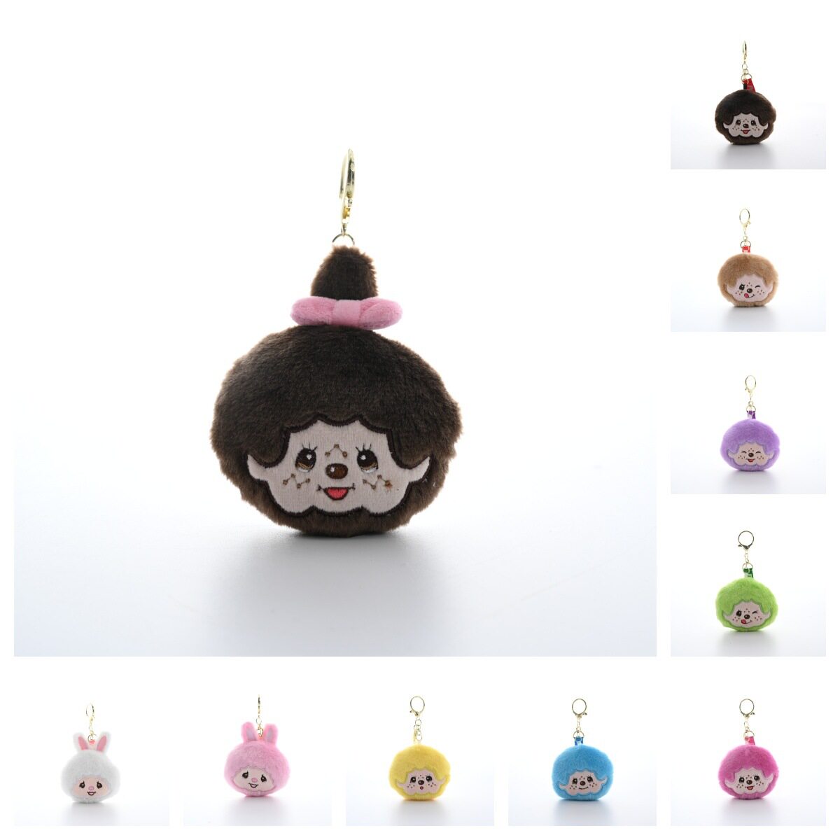 新款可爱蒙奇奇大头毛绒玩偶公仔挂件钥匙扣书包包挂饰礼物