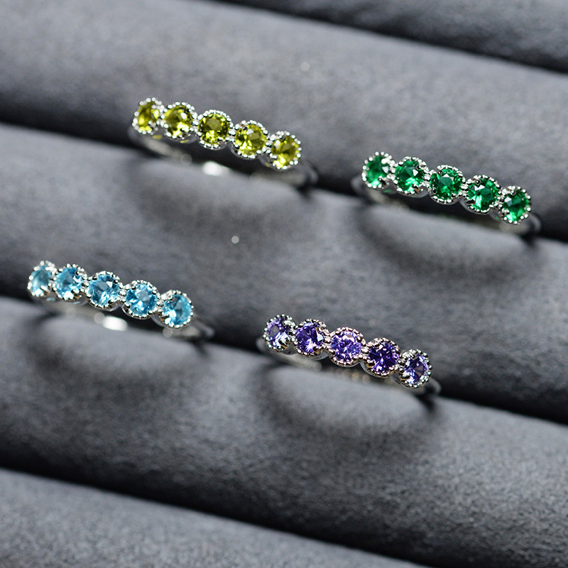 捡漏戒指紫水晶透辉石