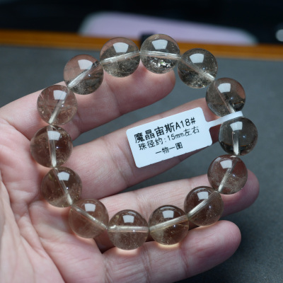 天然魔晶宙斯香槟金黄水晶