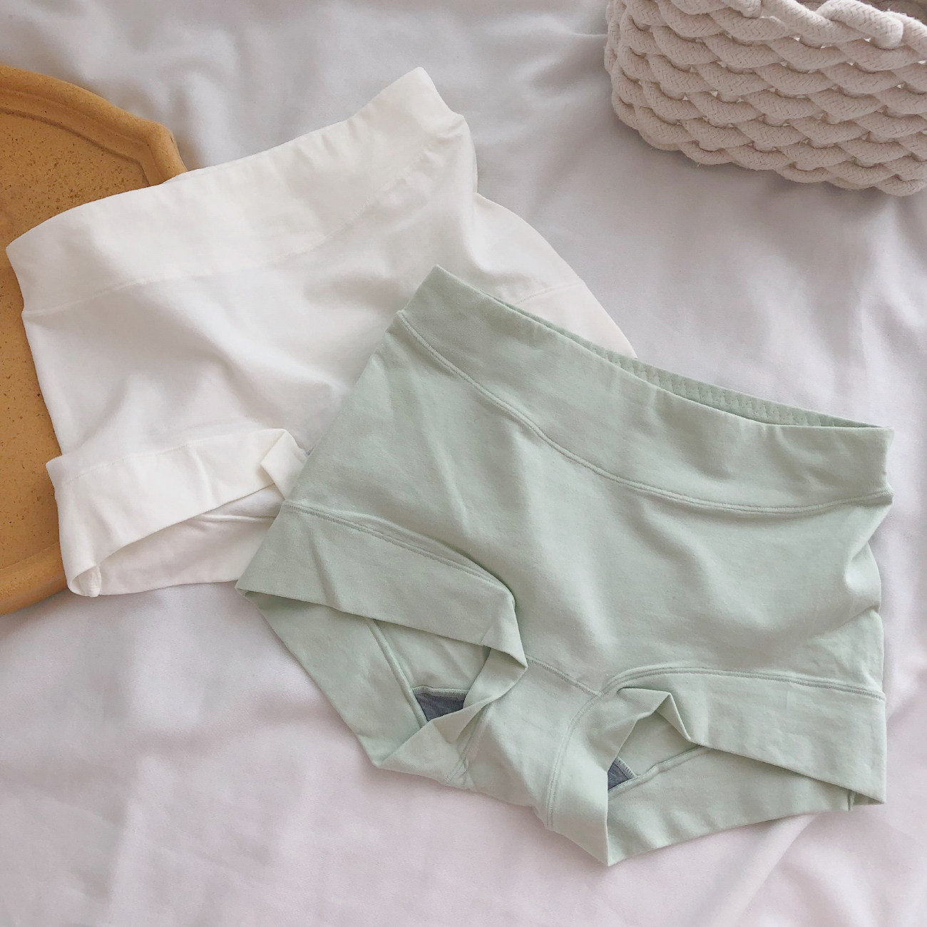 纯色纯棉平角裤收腹提臀中高腰棉质全棉裆女士简约大码内裤女胖mm,女士内衣/男士内衣/家居服,女三角裤,淘宝优惠券,粉丝福利购,淘宝优惠卷