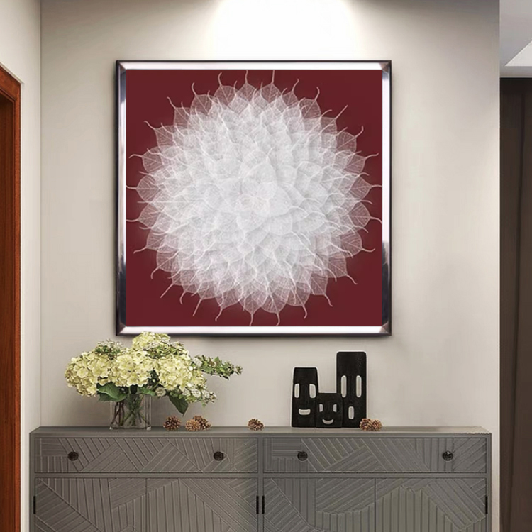 轻奢菩提玄关简约客厅沙发装饰画立体菩提树中式壁画办公室家用图片