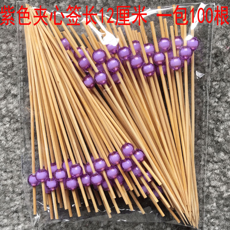 促销多样式水果签 创意竹签 一次性花签 水果叉 酒吧KTV果签