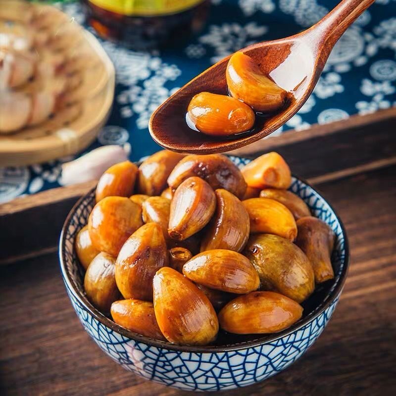 腌泡大蒜咸菜腌蒜头下饭菜广西