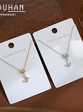 2026真金电镀欧美不规则金属光面锁骨链女小众设计感蝴蝶项链