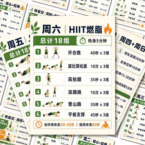 居家无器械运动指南贴纸