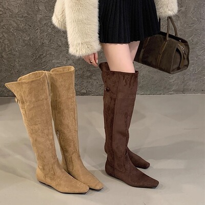 2025款巨好看的长靴高筒平底女靴
