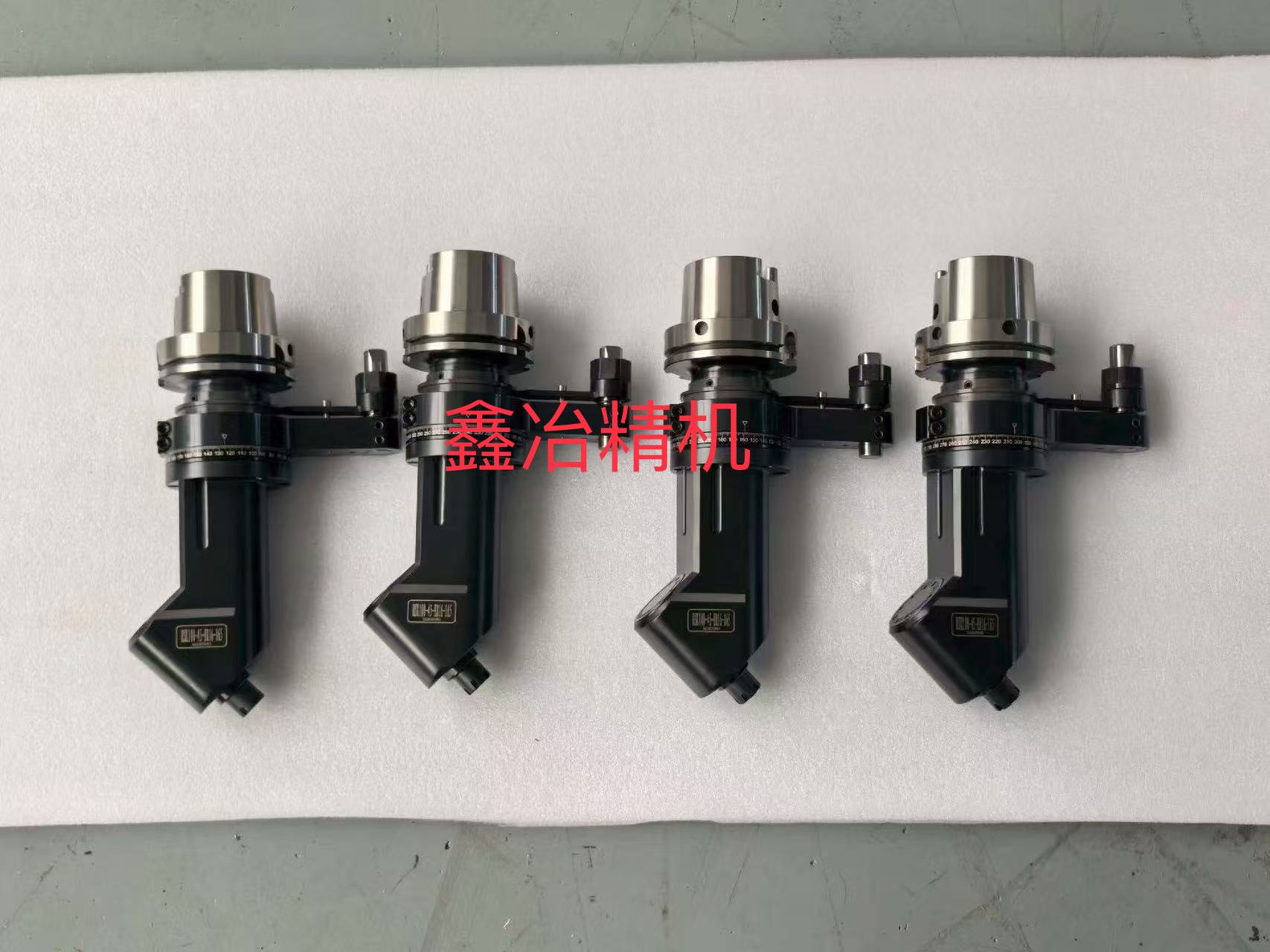 HSK100A加工中心45度角度头HSK63A侧铣头ER25双输出刀盘铣头万向图片