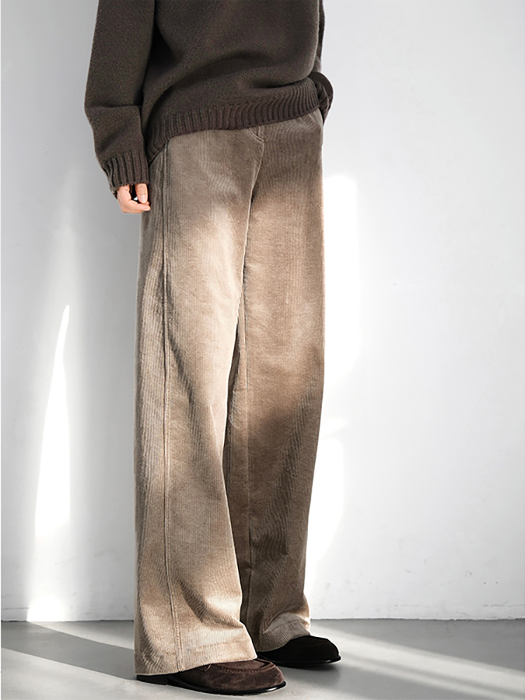 别致百搭灯芯绒裤子女秋冬2025年新款时尚显瘦直筒裤超好看阔腿裤