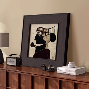 中古风法式高级感复古装饰画抽象时尚挂画餐厅客厅走廊壁画单幅