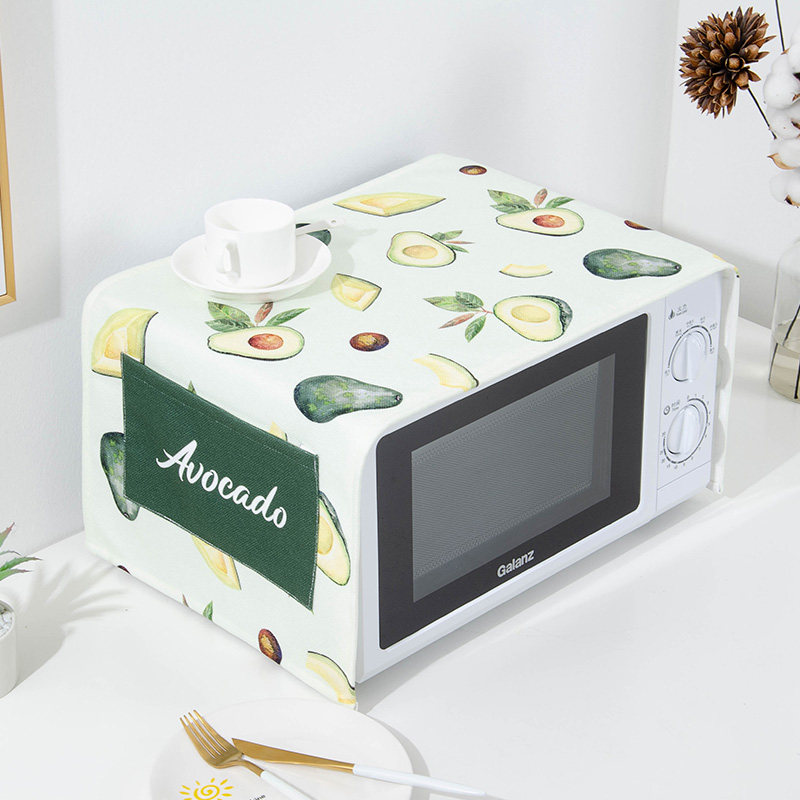 简约水果布艺厨房微波炉罩防尘罩防水防晒烤箱罩盖布中式盖巾家用