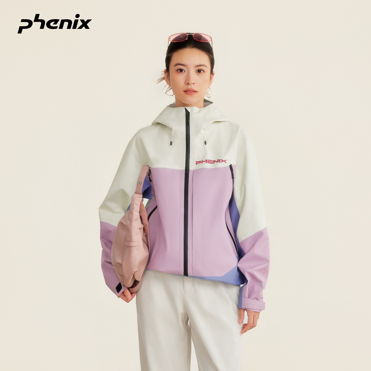 phenix户外3L全压胶防风冲锋衣女图片