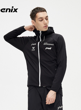 phenix菲尼克斯PST男女款滑雪中层软壳保暖卫衣防水连帽抓绒衣