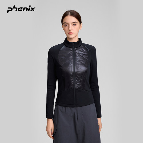 phenix插肩袖抓绒衣拼接内搭保暖