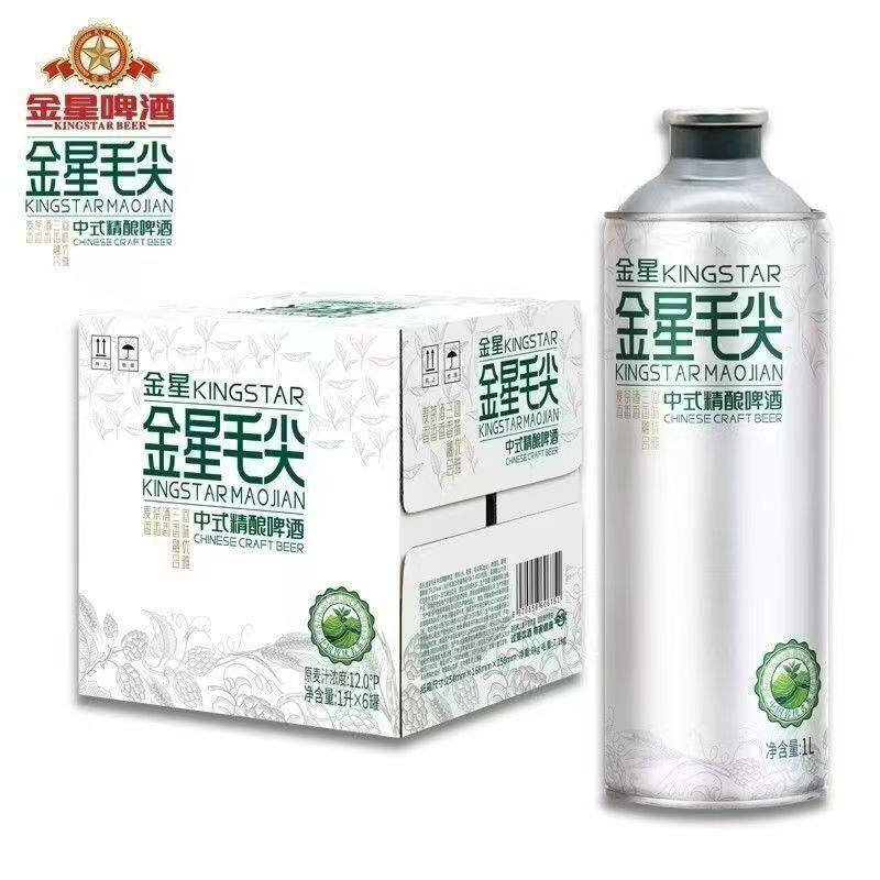 金星中式精酿啤酒整箱茉莉花茶龙井绿茶1升*6罐河南特产送礼聚会
