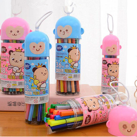 拍送图画本大可儿童水彩笔套装可水洗幼儿园学生绘画用品36色48色