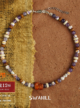 SWAHILL斯瓦山丘木雕小象串项链