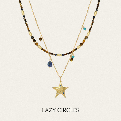 LAZY CIRCLES 闪耀星星宝石套组项链 原创小众设计师锁骨链 默叙
